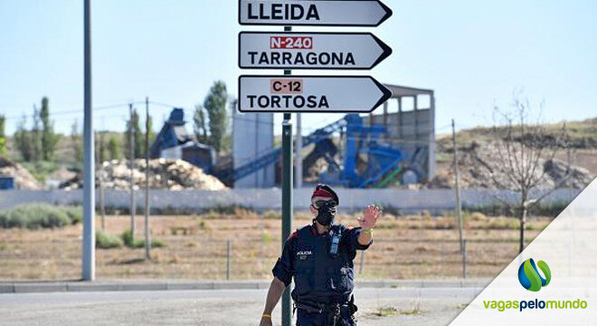 Países europeus em lockdown